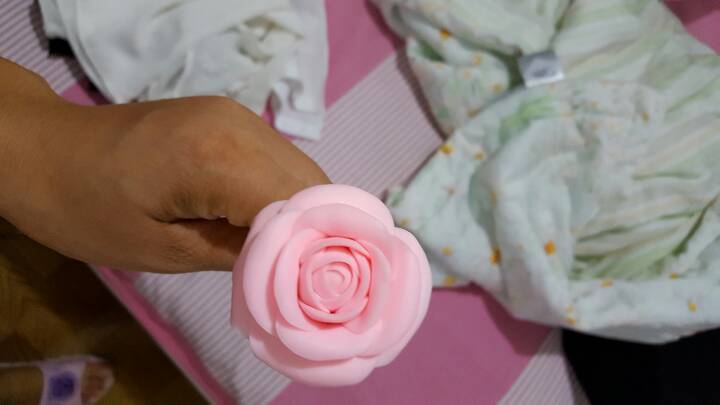 树脂粘土玫瑰花摆件 第8步