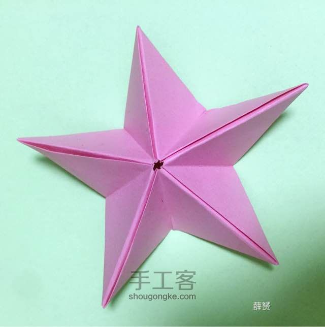立体五角星折法 第10步