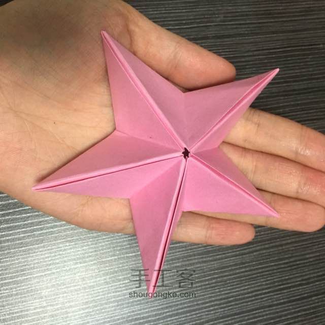 立体五角星折法 第9步