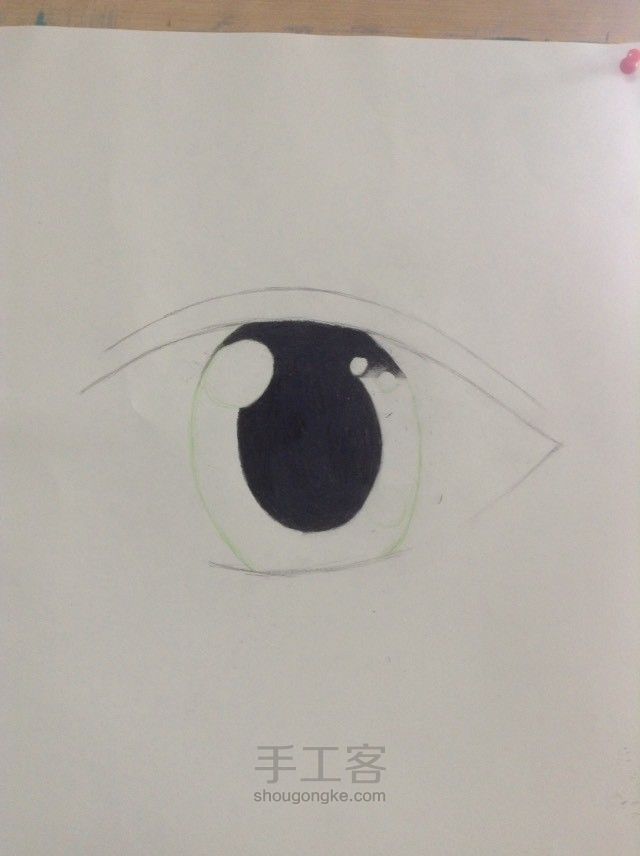 『雪宁手绘』两种不同风格的眼睛 第10步