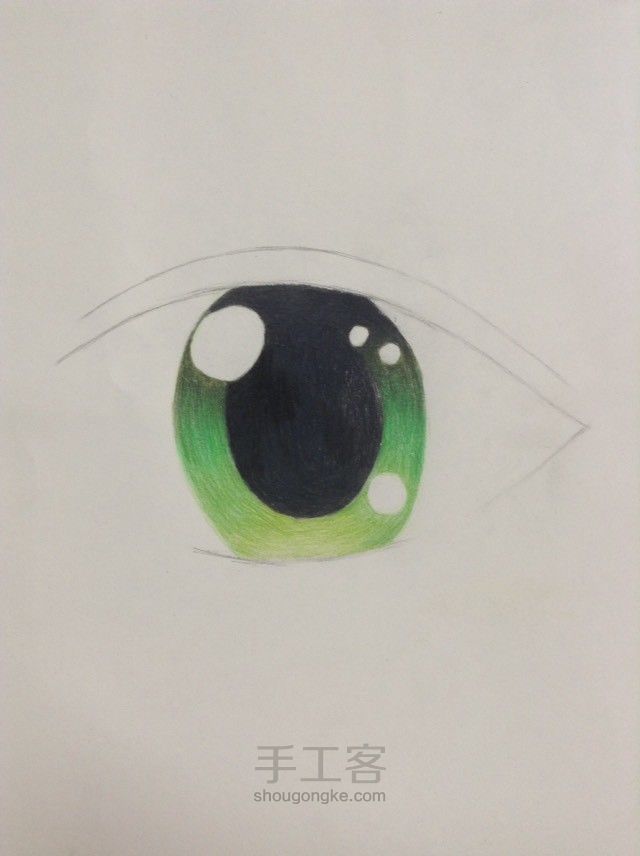 『雪宁手绘』两种不同风格的眼睛 第13步
