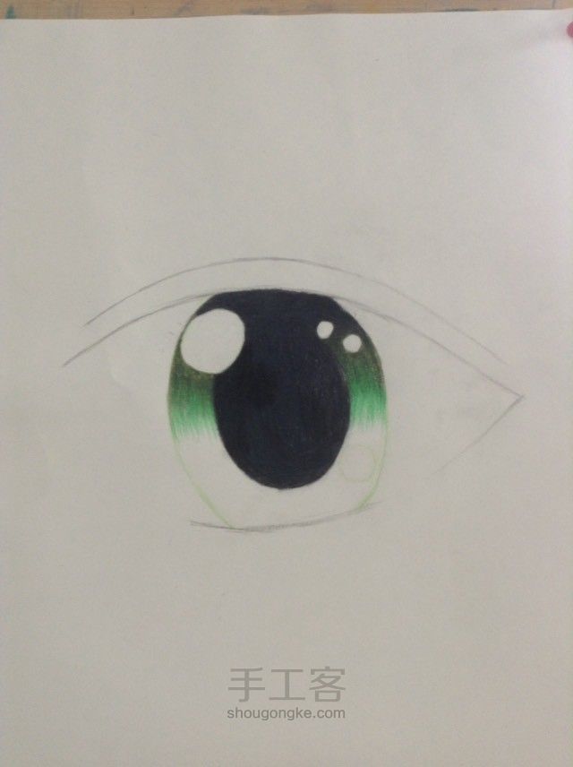 『雪宁手绘』两种不同风格的眼睛 第12步