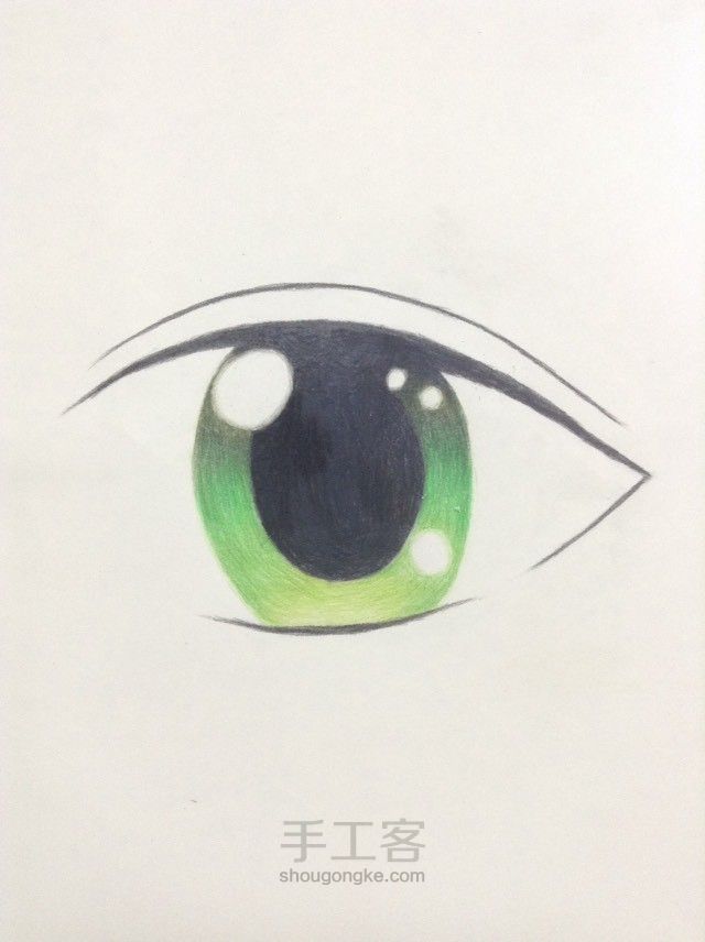 『雪宁手绘』两种不同风格的眼睛 第15步