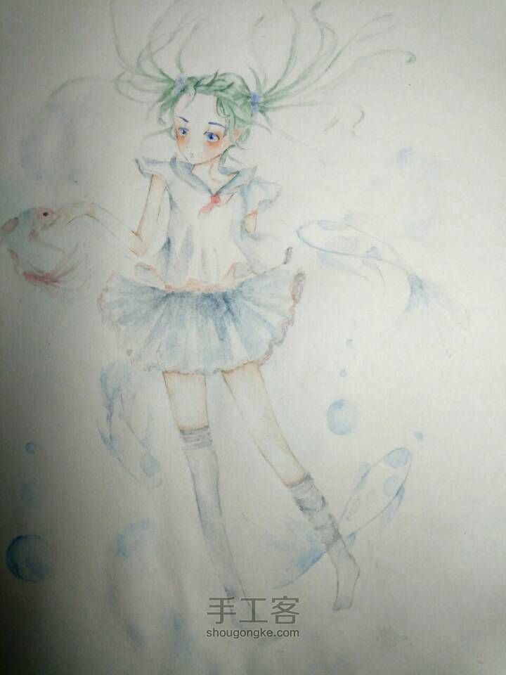 一个可爱的水手服妹子 第9步