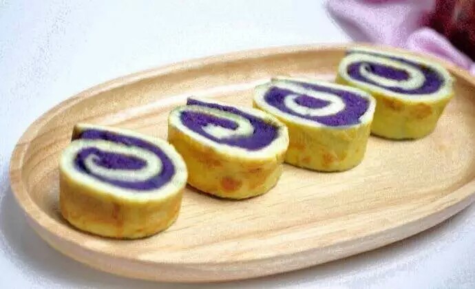 美味紫薯蛋卷 第8步