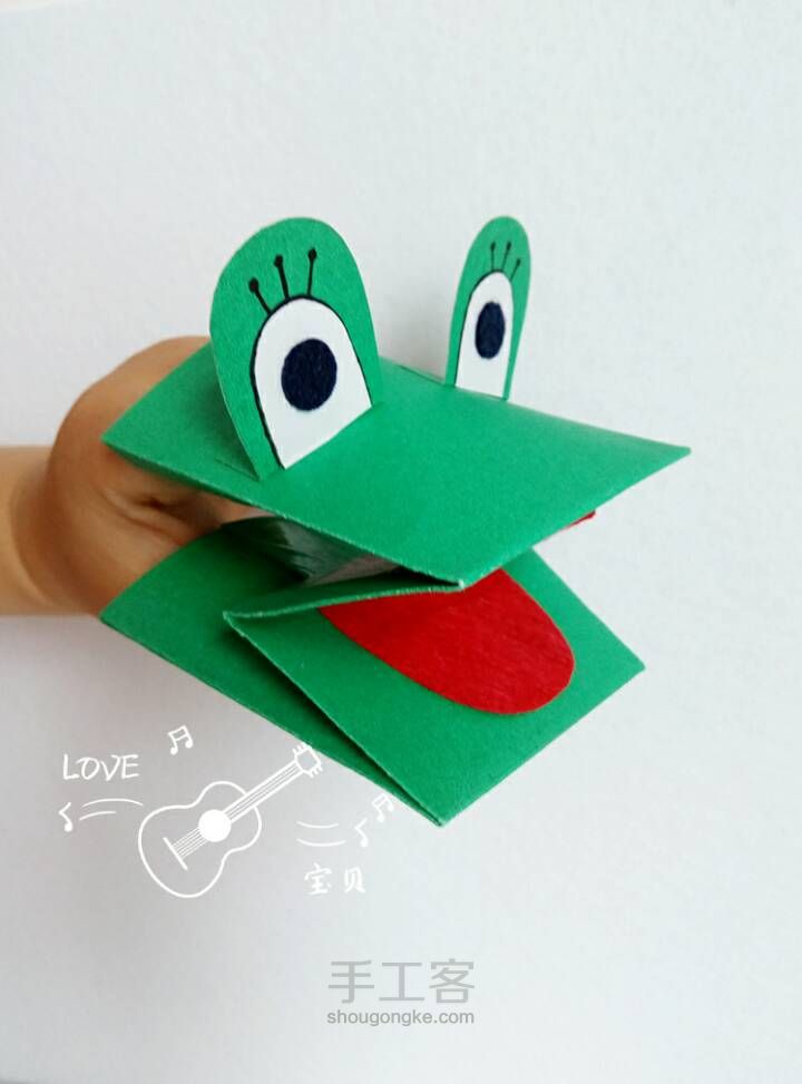 亲子互动游戏——折纸手偶道具（教程） 第4步