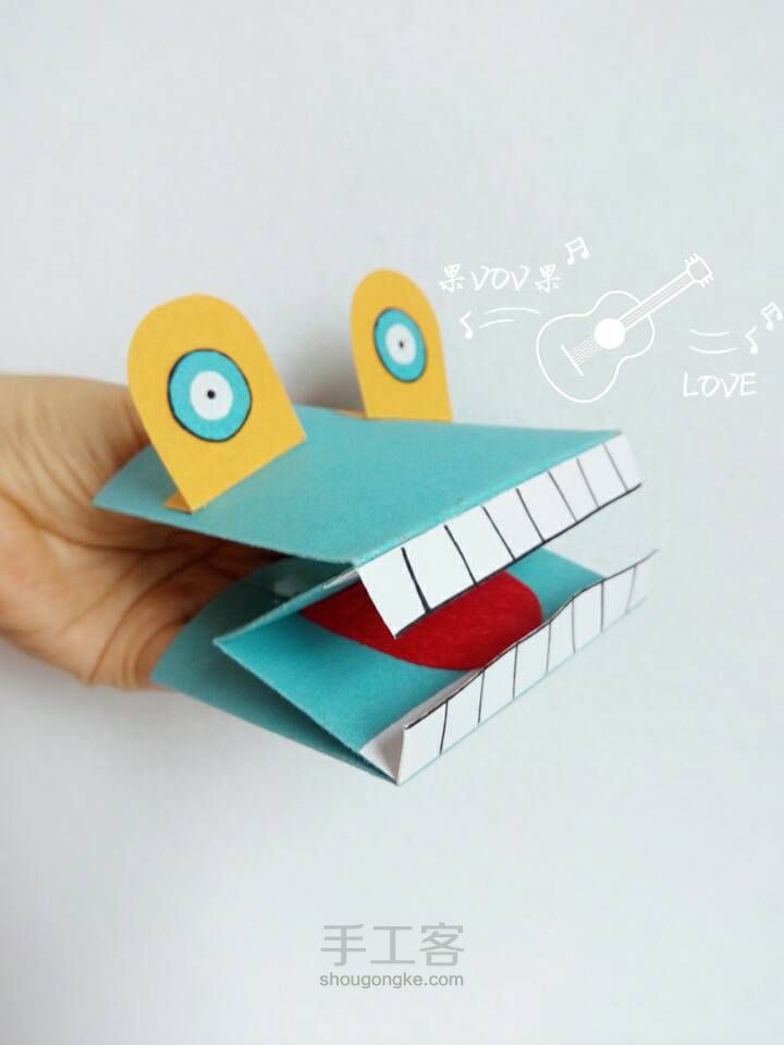 亲子互动游戏——折纸手偶道具（教程） 第8步