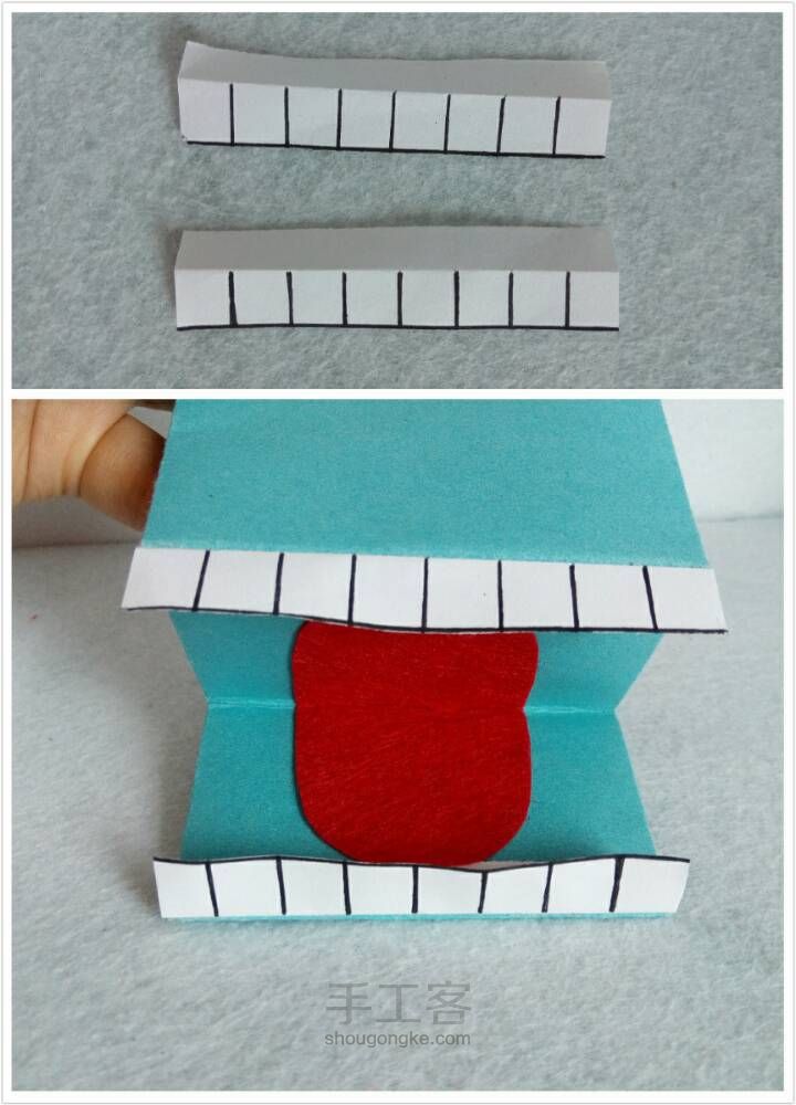 亲子互动游戏——折纸手偶道具（教程） 第12步