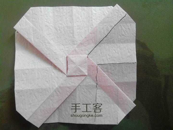 制作琦川折纸玫瑰 第15步