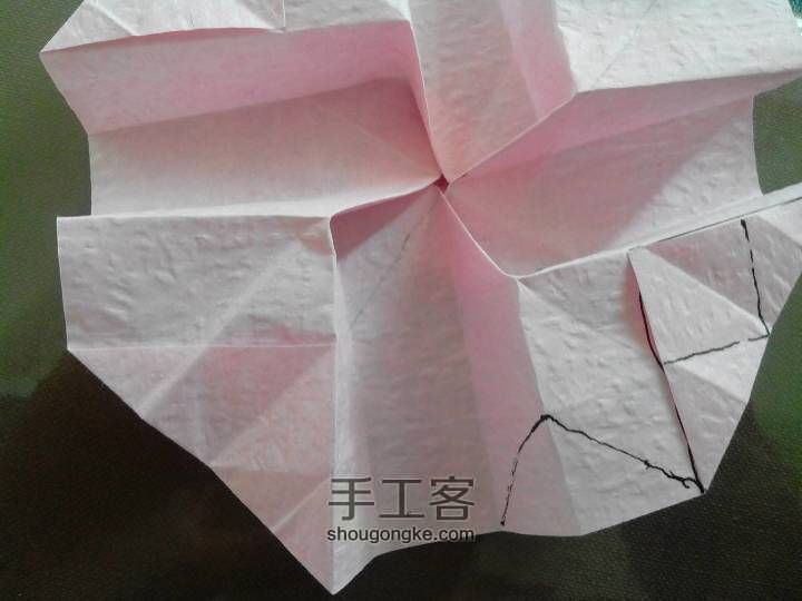 制作琦川折纸玫瑰 第19步