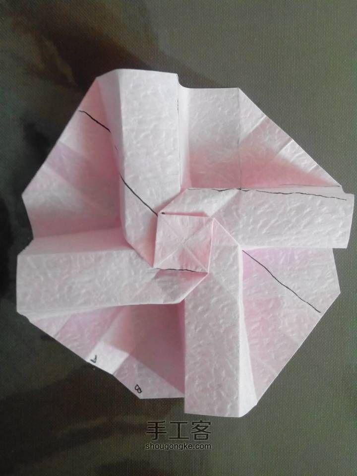 制作琦川折纸玫瑰 第17步