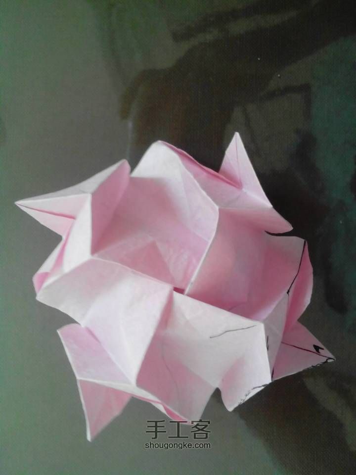 制作琦川折纸玫瑰 第26步