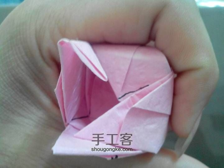 制作琦川折纸玫瑰 第28步