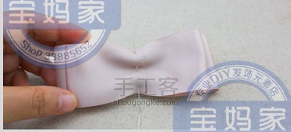很淑女的凤尾蝴蝶结发夹 第6步