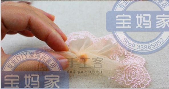 很淑女的凤尾蝴蝶结发夹 第11步