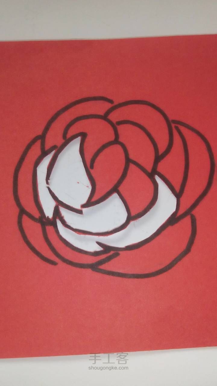 剪纸玫瑰 第5步