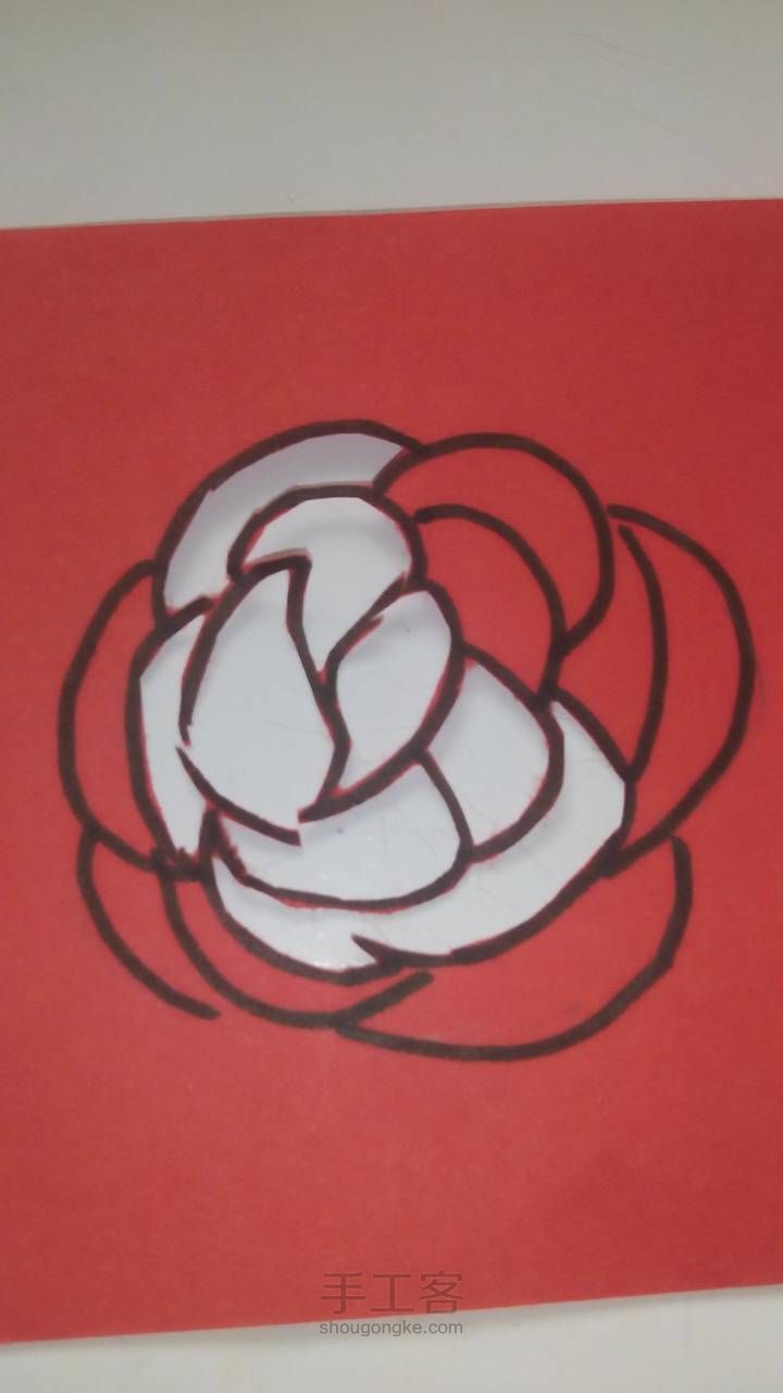 剪纸玫瑰 第7步