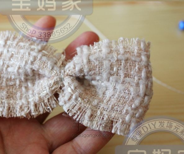 高档大气上档次的水貂毛发夹~ 第4步