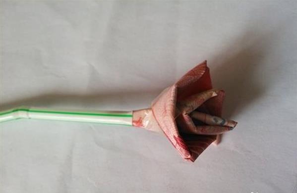 百元大钞玫瑰花 第10步