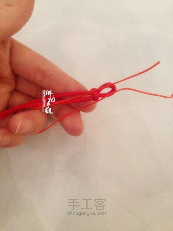 琳记手链[锦簇]手绳材料包教程 第7步
