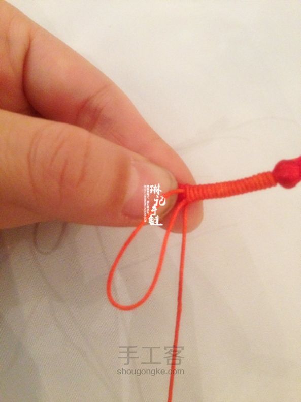 琳记手链[锦簇]手绳材料包教程 第9步