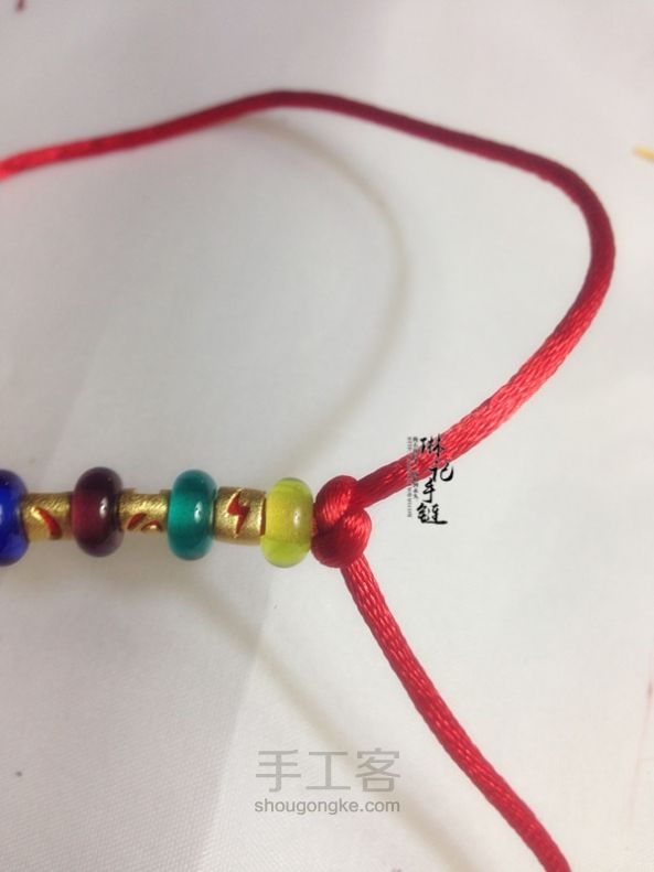 琳记手链[锦簇]手绳材料包教程 第19步