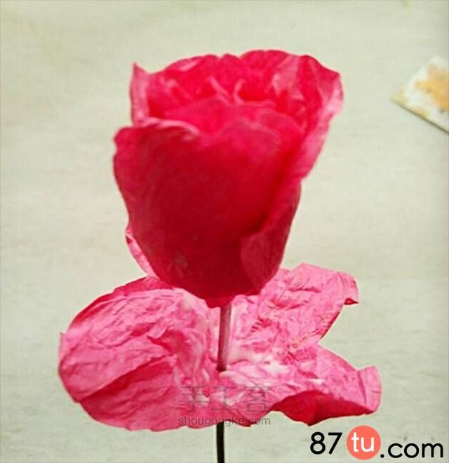 转）暖暖的纸艺蔷薇制作图解教程 第10步