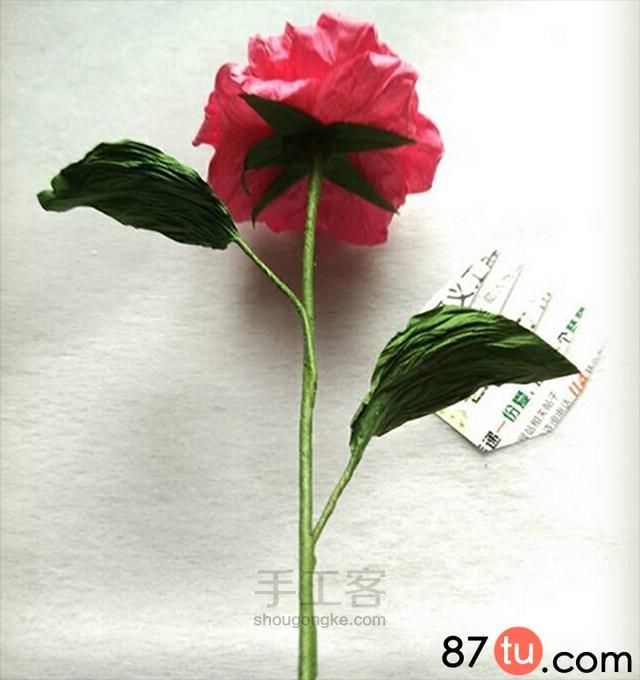 转）暖暖的纸艺蔷薇制作图解教程 第14步