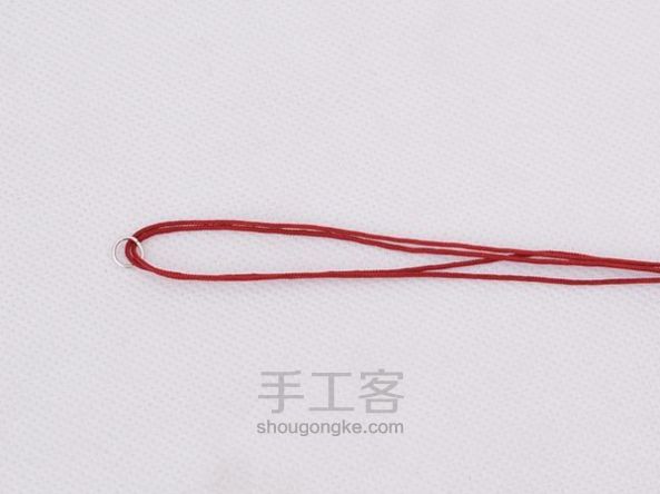 趣味DIY】夹心玉米结手链教程【龙结手工】 第2步