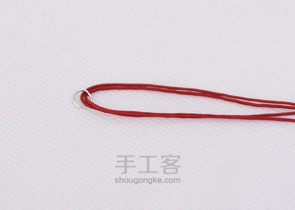 趣味DIY】夹心玉米结手链教程【龙结手工】 第3步