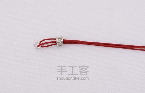 趣味DIY】夹心玉米结手链教程【龙结手工】 第4步