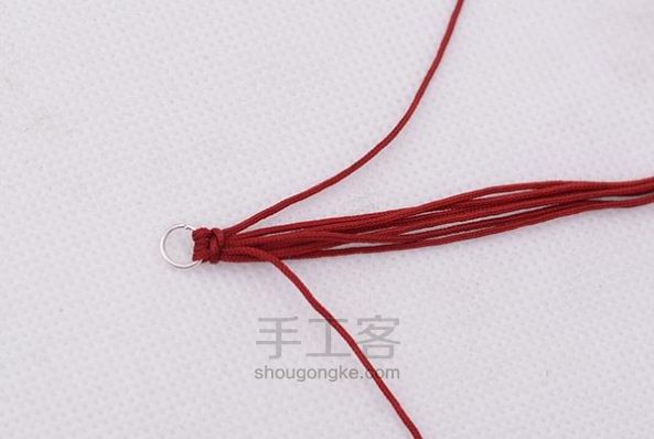 趣味DIY】夹心玉米结手链教程【龙结手工】 第9步