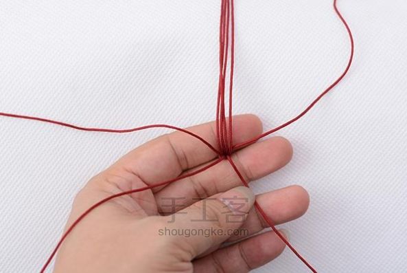 趣味DIY】夹心玉米结手链教程【龙结手工】 第10步