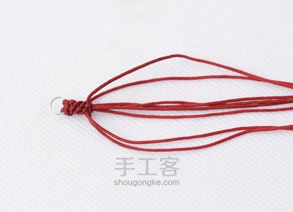 趣味DIY】夹心玉米结手链教程【龙结手工】 第11步