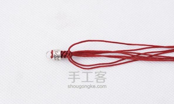 趣味DIY】夹心玉米结手链教程【龙结手工】 第12步