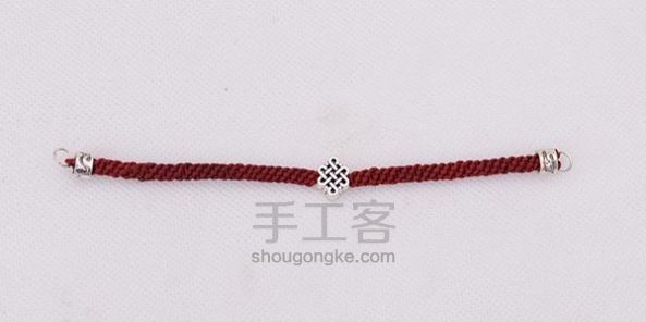 趣味DIY】夹心玉米结手链教程【龙结手工】 第14步