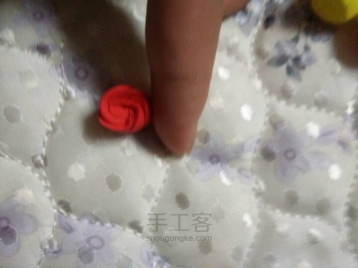 玫瑰花。 第5步
