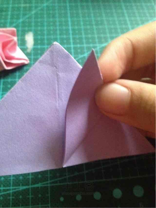 纸折玫瑰花🌹 第5步