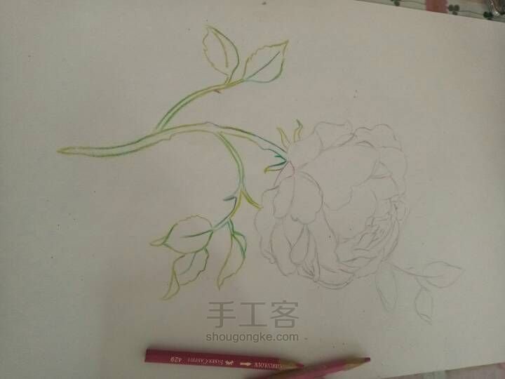 画一朵花花🌸～ 第2步
