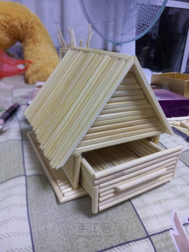 一次性筷子小屋首饰盒 第9步