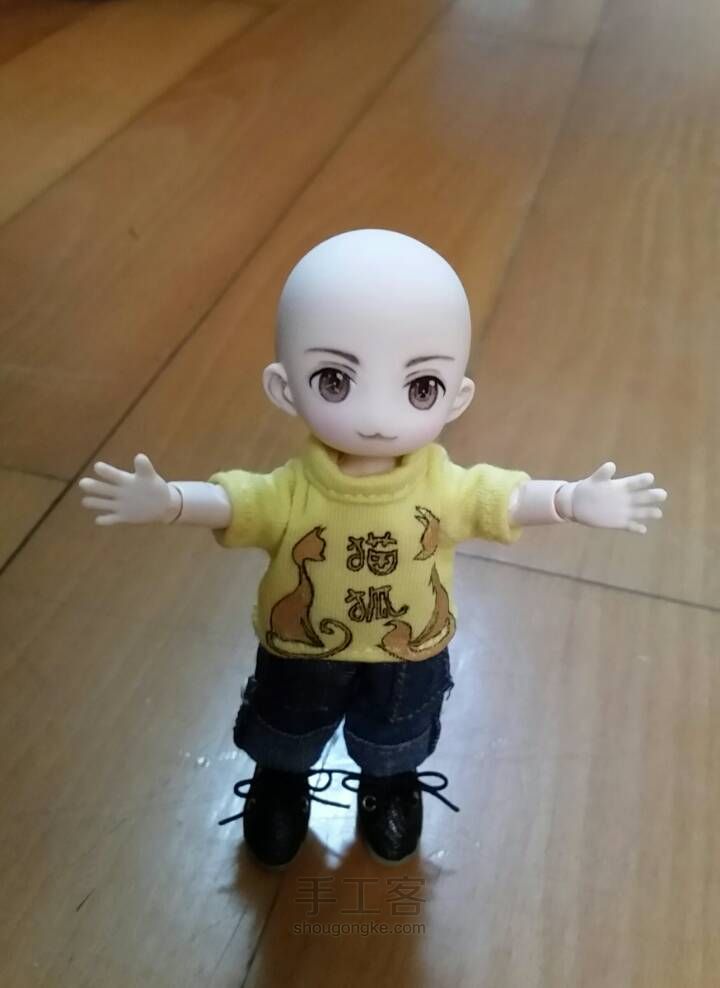 OB11素体穿的小T恤 第11步