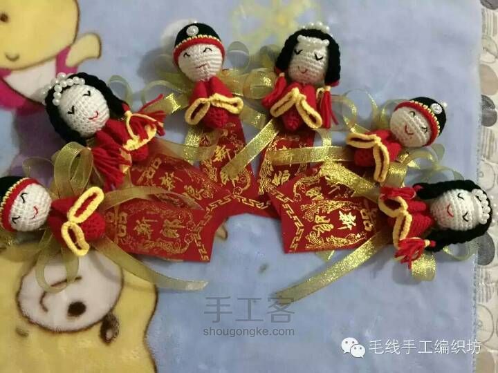 转，钩编新娘胸花 第2步