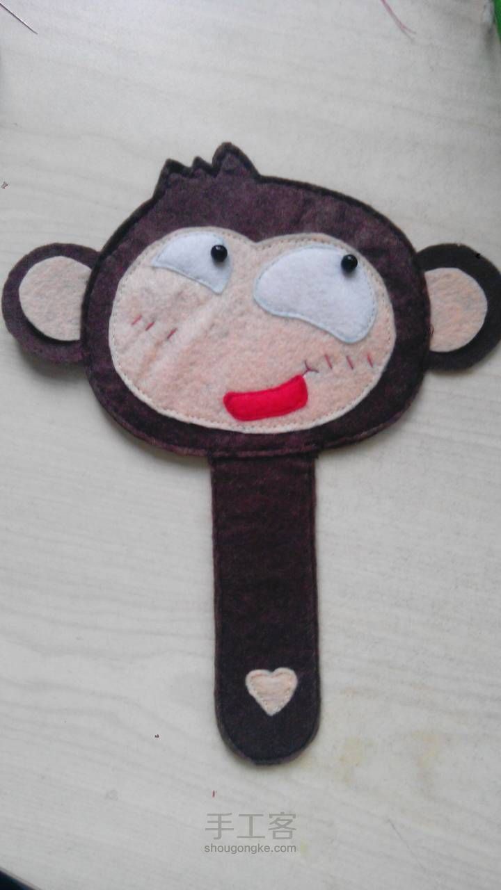 不织布小扇子-可爱的猴子 第15步
