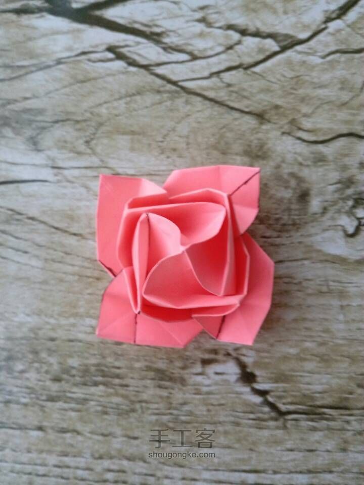 超详细改良版玫瑰花折纸教程不喜勿喷 第29步