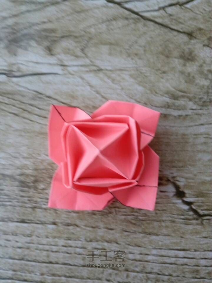 超详细改良版玫瑰花折纸教程不喜勿喷 第28步