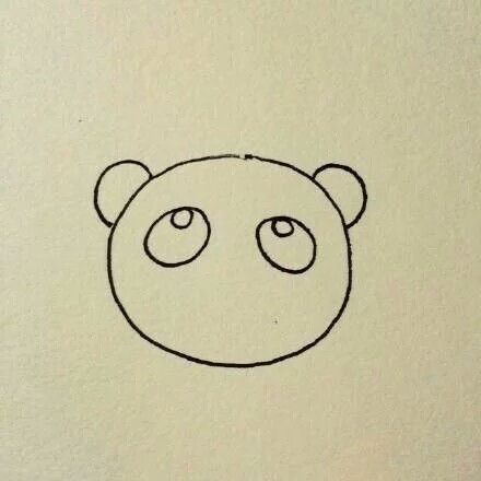 论如何画一只国宝大熊猫 第2步