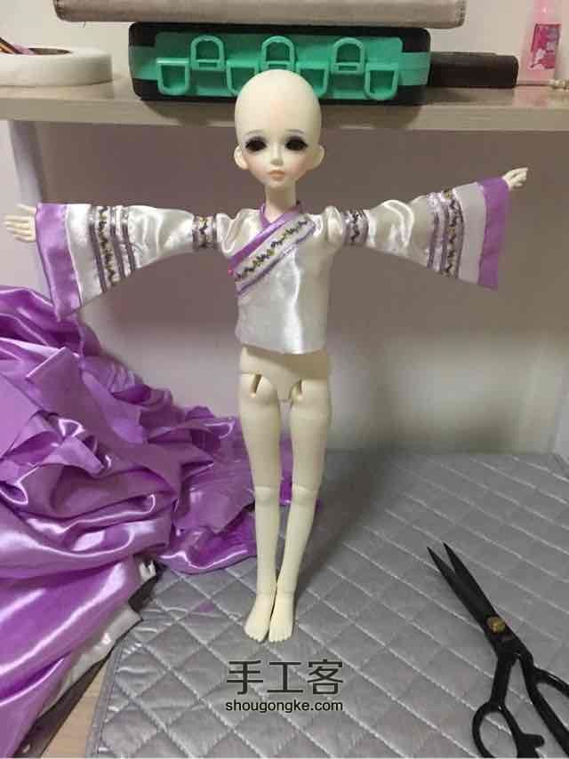 bjd4分古风娃衣 第12步