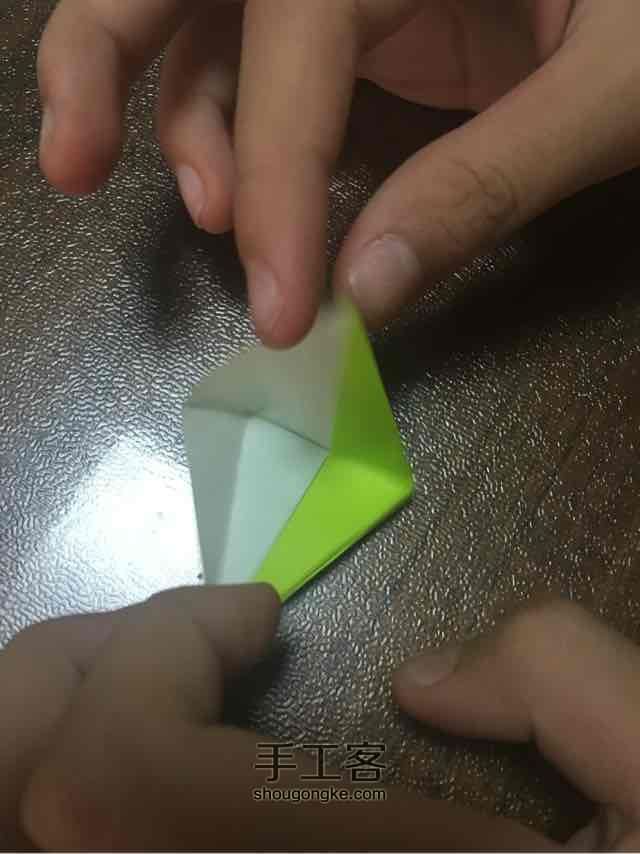许愿彩虹千纸鹤 第13步