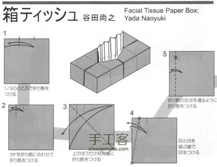折纸·纸巾盒 第1步