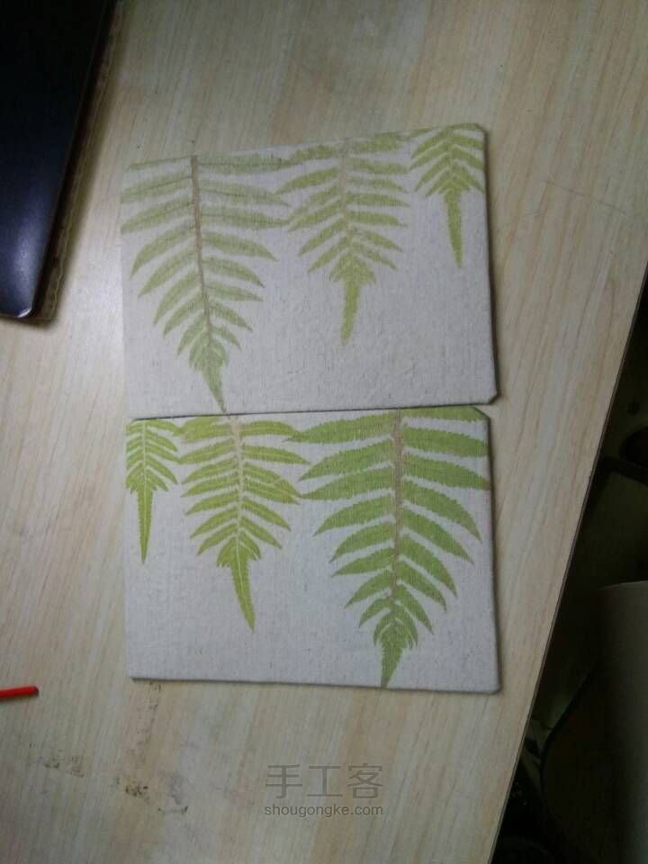 植物拓染布衣手工笔记本 第10步